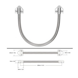 Cyrank Loop Power Transfer, Door Wire Conduit Flexible Gooseneck Door Cable Protector, Stainless Steel Exposed Mounting Sleeve, Access Wire Protector for Access Control System Video Line Door Lock
