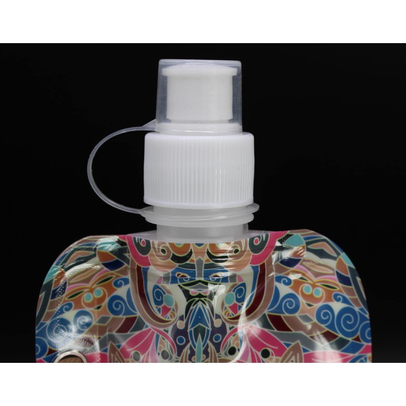 Aqua-Licious Drinking Bottle / Foldable And Reusable / with Carabiner