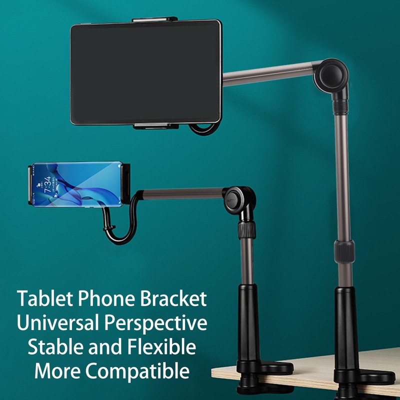 Tablet Clamp Holder Desk Mount Stable Flexible 360 Degree Rotation