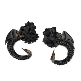 SAFIGLE 2pcs Delicate Gothic Demon Horn Hairpins Lightweight Decorative Hairwear for Female Cosplay Party Headdress with Comfortable Breathable Design