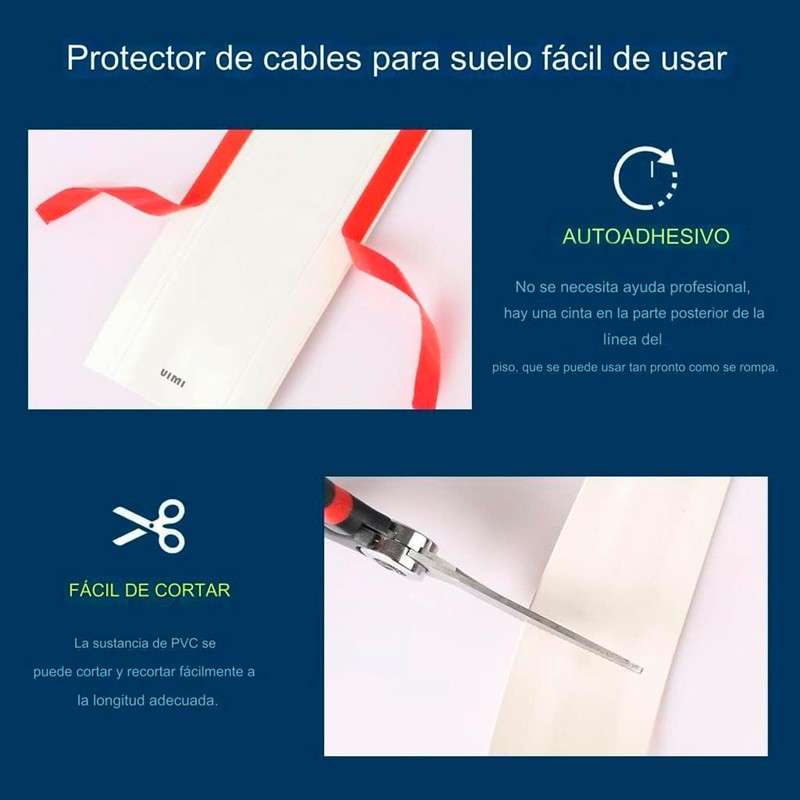 Vimi Cubierta para Cables De 3 Metros Organizador Y Protector