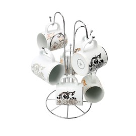Premier Housewares 8 Cup Mug Tree - Chrome