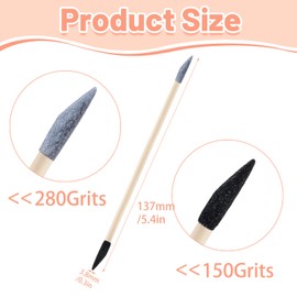 100 Pcs Sanding Sticks, Double End Matchsticks Fine Detailing Polishing Stick with Storage Box for Plastic Models Wood Hobby Woodworking, 120/280 Grit