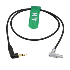 HangTon 3.5mm Audio Input Cable for ARRI Alexa Mini V-Raptor Komodo-X Camera Wireless Receiver 1/8'' TRS Right Angle 00B 5 Pin 60cm