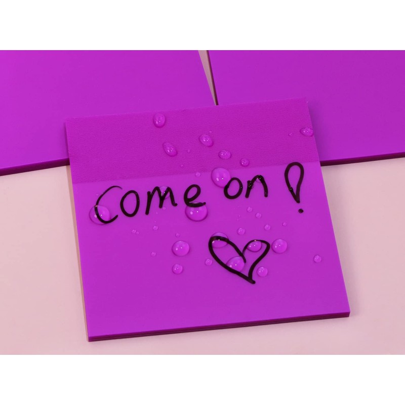 ONLYKXY 4 Pack Transparent Sticky Notes 7.6x7.6CM Self-Stick Book Tabs