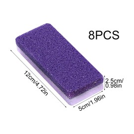 8 Packs Foot Pumice Stone, Double Sided Foot Scrub, Effective Feet Scrubber for Feet Callus Remover and Scrubber, Dead Skin Exfoliating Pedicure Tool for Silky F-EET