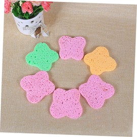 Baluue Cleansing Puff Facial Sponge Pcs Natural Wood Pulp Gentle for Skin Random