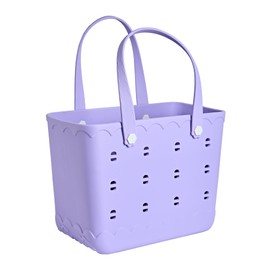 GDEVCV Waterproof Tote Bag for Beach, Pool, Boat.Lightweight Waterproof Washable Durable All Purpose Outdoor Tote Bag. (lilac, X-Large)