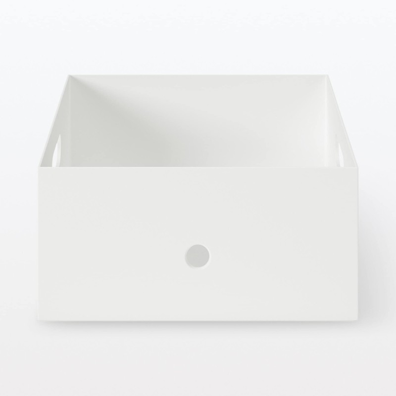 MUJI 44902882 Polypropylene File Box Standard 1/2 White Gray