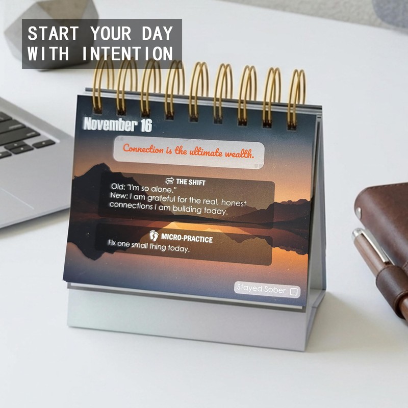Daily Sobriety Serenity Calendar - 366 Days of Nature Landscapes