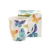 Burton & Burton, Watercolor Butterflies Porcelain Mug