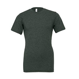 Bella Canvas Adults Unisex Heather CVC T-Shirt (S) (Heather Forest Green)