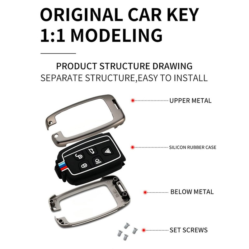 Key Fob Cover Case for Land Rover Metal Shell Smart