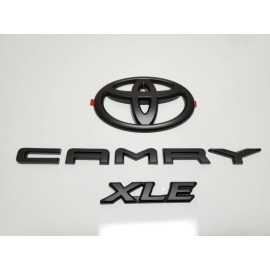 Toyota OEM New Matte Black out Overlay Emblem Badge Kit fit TOYOTA 2018-2024 Camry XLE