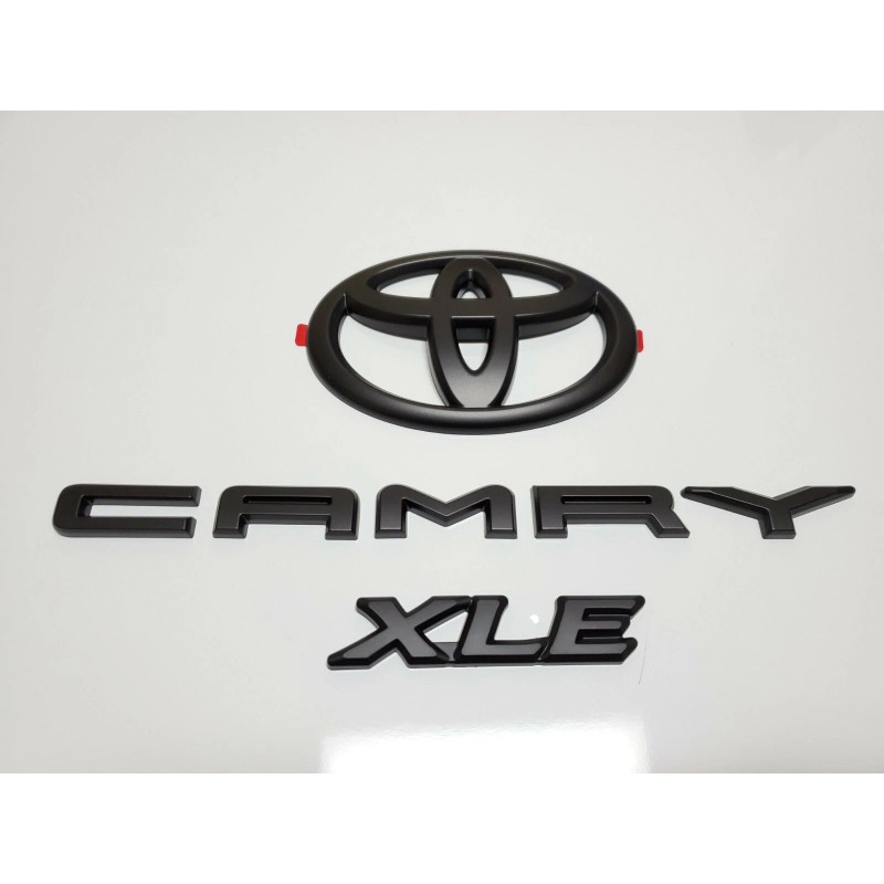 Toyota OEM New Matte Black out Overlay Emblem Badge Kit