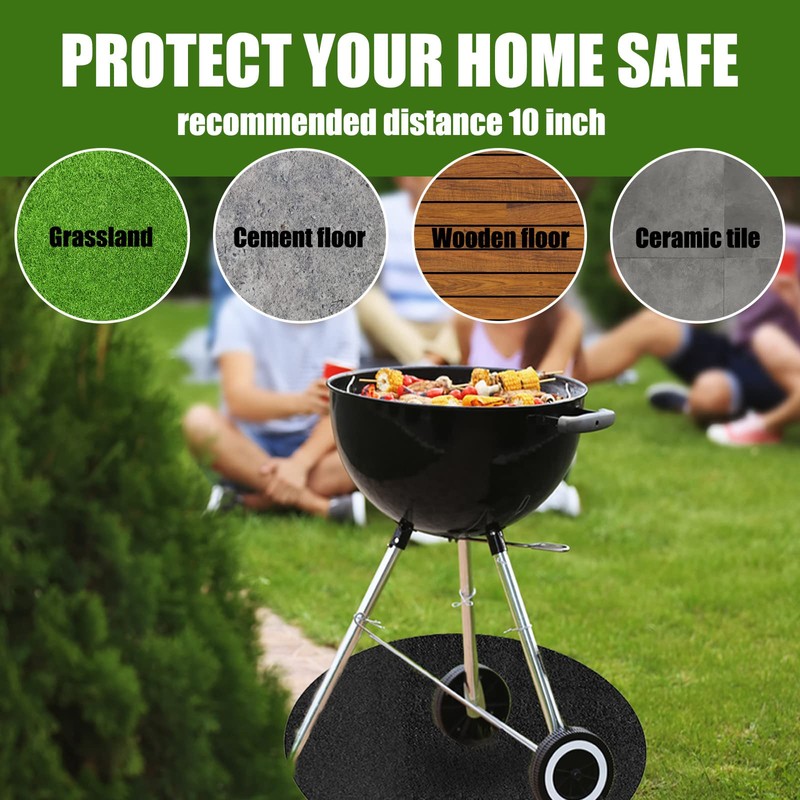 Fire Pit Mat, 39 in Under Grill Mat Fire Resistant