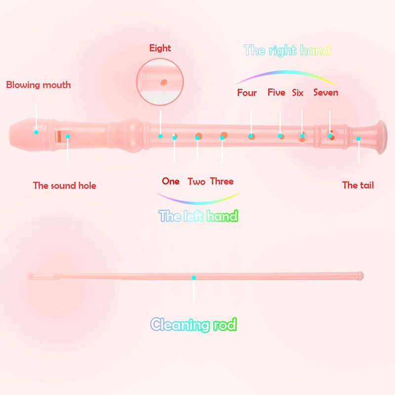 Mr.Power German Style C Key Soprano Recorder 8-Hole 3 Piece