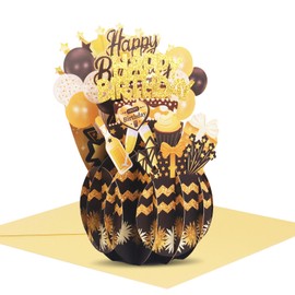 HyperFun Funny Pop Up Birthday Cards For Men Foldable 3D Happy Birthday Card With Envelopes For Adults Dad Son Brother Husband