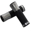 MotorToGo Titanium Gray CNC Aluminum 7/8" Handlebar Open-End Rubber Gel