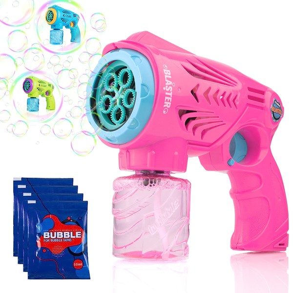 Blubbel Bubble Gun, Bubble Machine, 150 ml Tank Bubble Liquid,