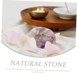 FRCOLOR Natural Massage Stone Set 2pcs Thumb Stone for Anxiety Relief Appearance for Crystal Lovers Decor