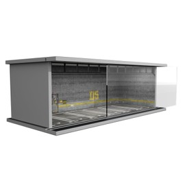 Hot Wheels Display Case - 1/64 Scale Die-cast Model Car Display Case with LED Light and Acrylic Cover, Hot Wheels Parking Garage Dioramas with 6 Parking Spaces