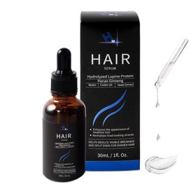 HM Vegan Hair Growth Serum – Biotin & Plant Proteins – Strengthens Hair, Nourishes Scalp, Adds Shine – Lightweight Leave-In for Women & Men – 1oz
