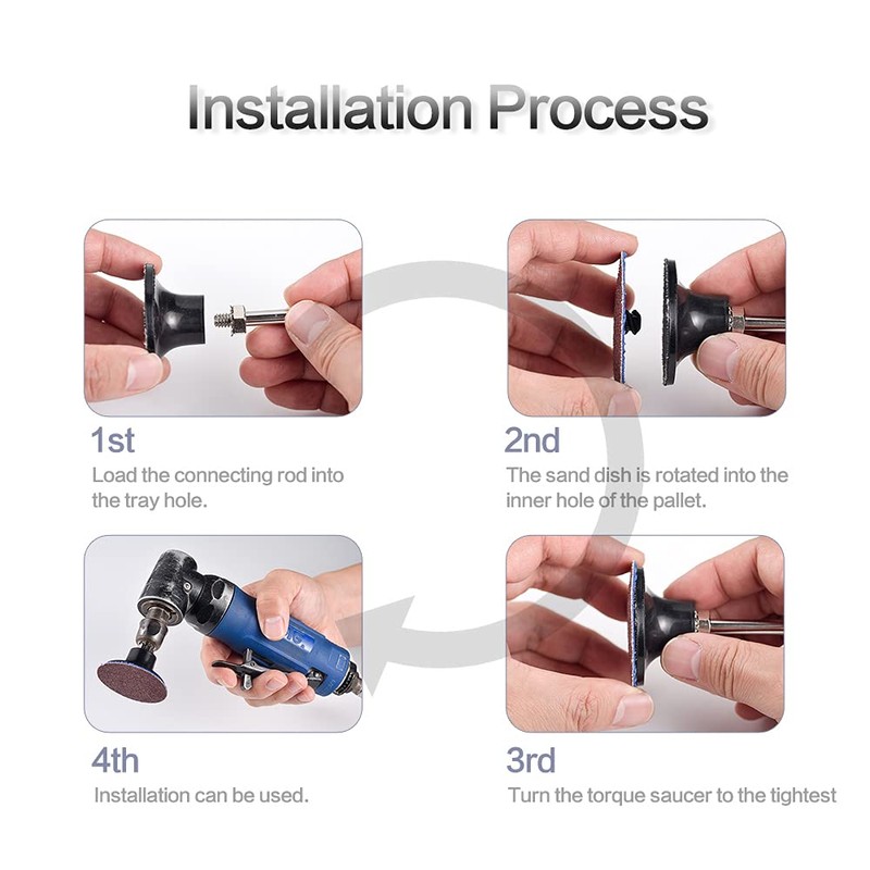 Tshya Quick Change Roll Lock Disc, 60 Pcs 60Grit 2