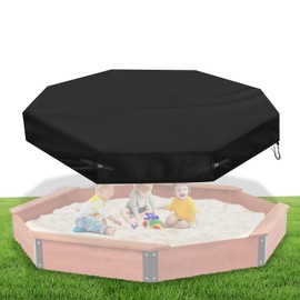 Fizentia Octagon Sandbox Cover,500D Oxford Fabric Large Sandboxe Cover,Waterproof Outdoor Sand Box Cover Protect Sandbox and Toys with Windproof Buckles and Drawstring-84''x78''x9''