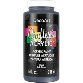 DecoArt 16 Ounce, Black Crafter's Acrylic Paint