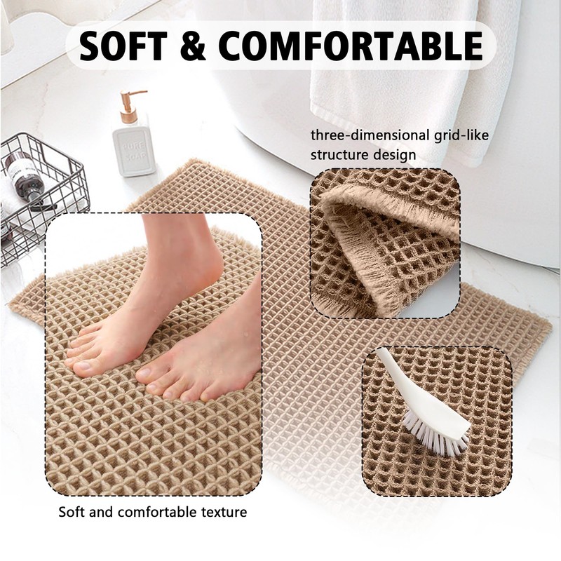 EP Jeans Waffle Bath Mat Rug, 25" x 37" Super