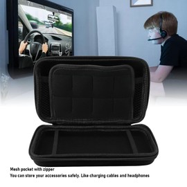 Carrying Case for 3DS for New 3DS XL for New 2DS XL, Hard Shell Travel Bag for Super NES Edition for New 2DS XL with 8 Game Slot Inner Pocket (Black)