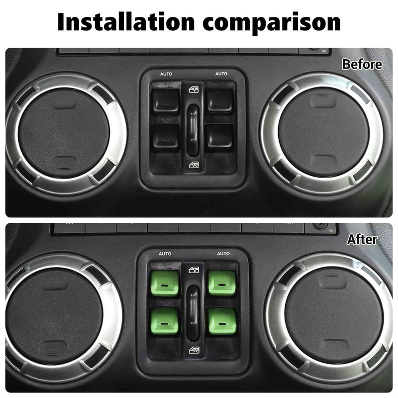 Voodonala for Jeep JK JKU 2012-2018 Window Control Switch Button