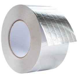 3" Inch x 164 Ft / 55 Yards Long Aluminum Foil Tape with Mesh - Strong Metal Insulation Adhesive Heavy Duty Ductwork Tape - Waterproof, High and Low Temperature HVAC, Vent Hose, Dryer Leak Repair Tape