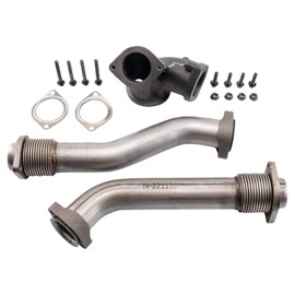 TRQ Right Turbo Up-pipe Kit Compatible with 1995-2003 Ford 1996-2004 International