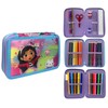 CARTOON Pencil Case 3 Zip Complete 44 Pieces for School