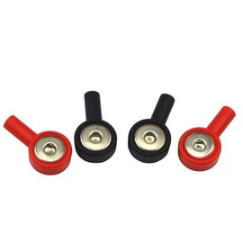TENS Electrode Cable Pressure Adapter Push Lock 3.9mm 2.0mm Connection Hole 2 Red and 2 Black