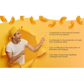 Vitamin C 1000mg Chewable by Club Vits - 90 Tablets - Supports Immune Health and Helps Fight Colds - Helps Reduce Tiredness and Fatigue