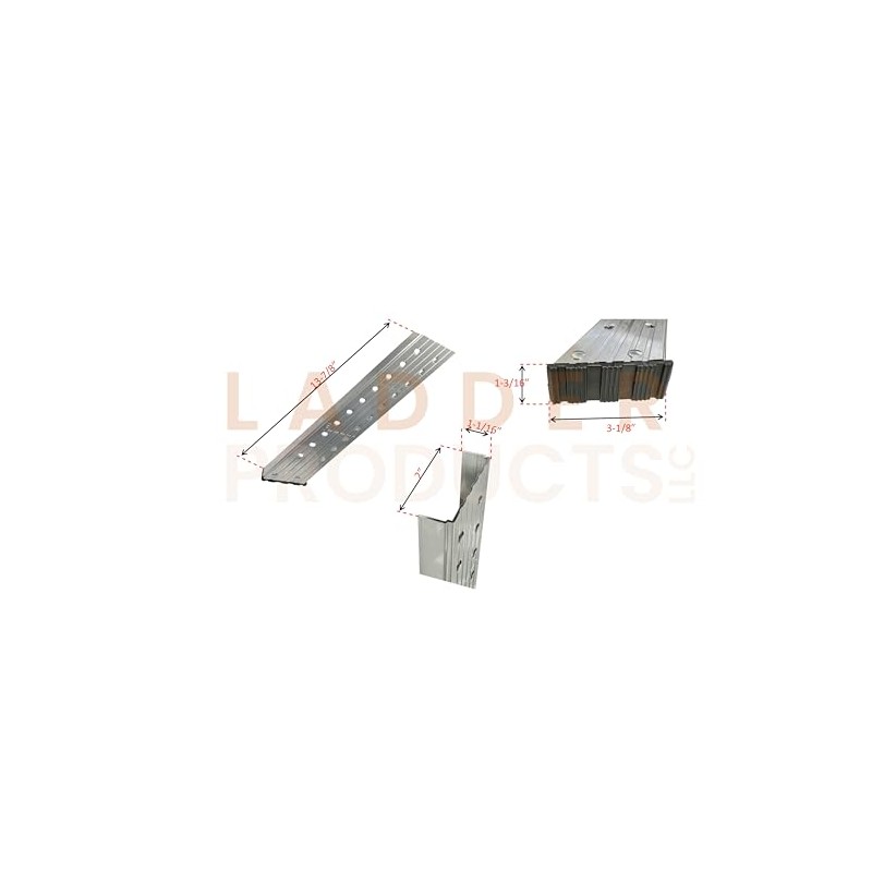 Louisville Adjustable Shoe Kit for Aluminum Attic Ladders, 13-7/8 inch,
