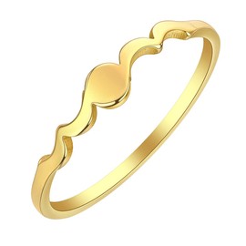 LUTAKU Stainless Steel Finger Rings for Women Girls Constellation Astronomy Ring Moon Phase Jewelry Valentine's Day Gift, Metal