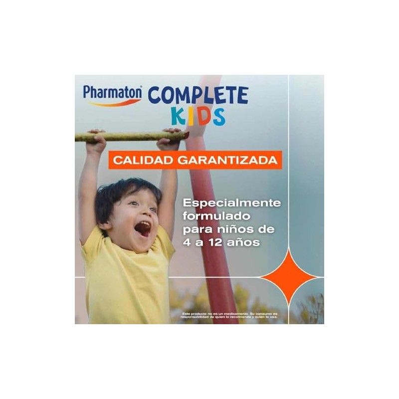 Pharmaton Complete Kids Suplemento Alimenticio en Jarabe, 200 ml. Complementa