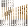 YXYL 19-Piece Hex Drill Bit Set, Titanium & HSS High-Speed