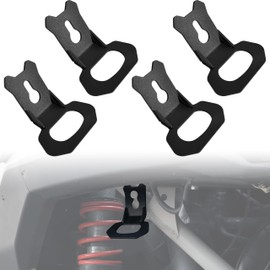SLORIMOD Tie Down Brackets Hooks for Can Am Maverick X3 MAX RS DS RR Turbo 2017-2025 Accessories, Sturdy Black Steel Tie-Down Mounts, Front & Rear Tow Hitch Anchors Fasten Hook