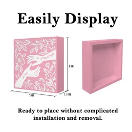 DOFQZ Be Positive Office Teamwork Decor Sign 5x5 Inch,Inspirational Positive Affirmation Teamwork Office Desk Decor Signs (Pink)