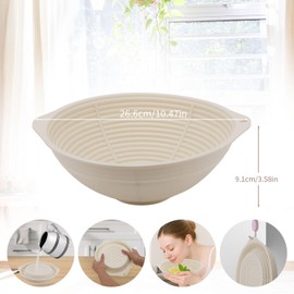 Foldable Silicone Face Ice Bath Bowl with Ice Grid, Portable Reusable Cold Tub Plunge Facial Washbasin for Home Travel Skin Tightening Pore Shrinking Glowing Skin(Beige)