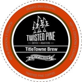 Twisted Pine Coffee Title Towne Brew Coffee, Medium Roast, Single-Serve Cups for Keurig K-Cup Brewers, 12 Count