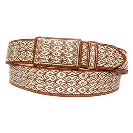 EL CHARRO Cinto Bordado, Men's Western Embroidered Pitiado Style Belt (38)