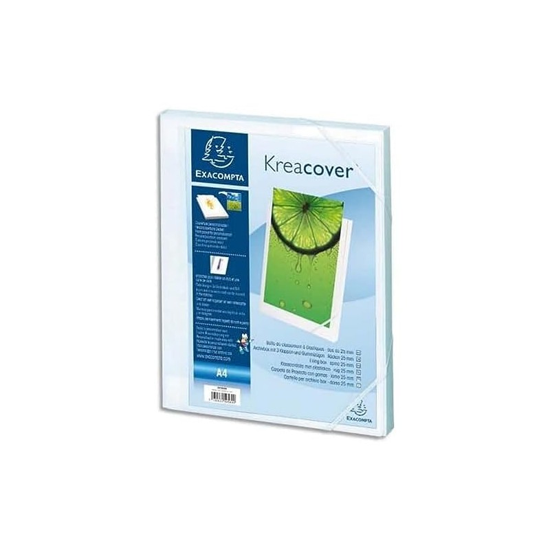 Exacompta 59589E Kreacover archive box (made of PP 700μ, back