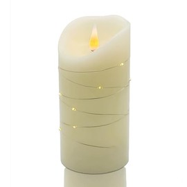 HVTDECOR Flameless LED Candles, Realistic Flickering Flame, Battery Operated Candles with 3D Moving Flame, Real Wax Pillar Candle with Remote and Timer, Set of Multiple (Ivory, 6 Inch)