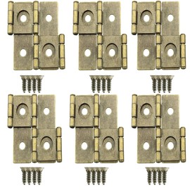 Retro Style Folding Double Acting Screen Hinge 46 x 55 mm Bronze Tone, Pack of 6